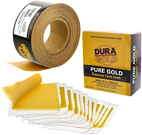 Dura -Gold Premium 320 Grit Gold Gold PSA נייר זכוכית לונגבורד 20 חצר ארוכה רול רציף & dura -gold - מטליות טפח