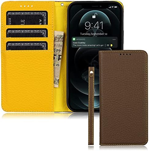 פרולן פרימיום פרה עור אייפון 11 פרו מקס ארנק מקרה, 6.5 אינץ, חסימת עם כרטיס אשראי מחזיק חריץ אמיתי עור