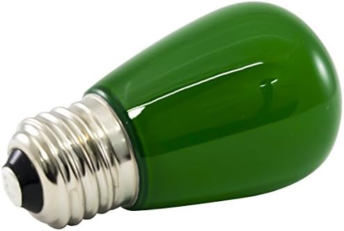 תאורה אמריקאית פס14פ-ה26 גר ' נורות לד מקצועיות ס14, ניתנות לעמעום, עדשת קרמיקה, 1.4 וואט, 120 וולט, ירוק,