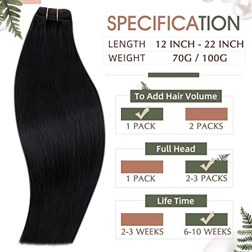 לקנות יחד לחסוך יותר: ערב שיער הרחבות שיער טבעי 1 שחור משחור 20 אינץ 100 גרם אריזה ו 22 אינץ