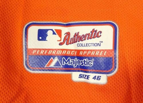 2013-19 יוסטון אסטרוס 15 משחק משמש צלחת שם ג'רזי כתום הוסרה 46 DP23633 - משחק משומש גופיות MLB