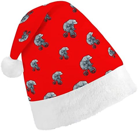 יער דוב אופניים מצחיק חג המולד כובע סנטה קלאוס כובעי קצר קטיפה עם לבן חפתים עבור חג המולד חג מסיבת אספקת