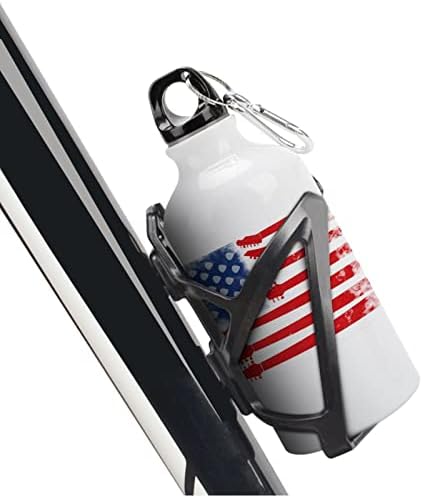 גיטרה אמריקאית דגל אמריקאי בקבוקי מים ספורט ואקום אלומיניום מבודד לשימוש חוזר עם ספל מכסים לקמפינג אופניים