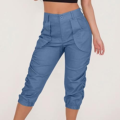 מכנסי מטען של ג'ואר נשים מכנסי טרנינג קפרי מכנסיים קצוצים מכנסי ריצה קצוצים משוררים מכנסי טרקלין יוגה