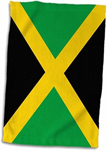 דגל 3 של כיכר ג'מייקה - שחור ירוק ג'מייקני בקריביים עם צהוב. - מגבות