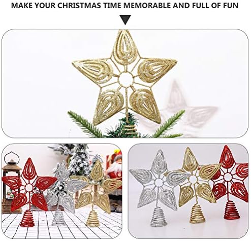 Solustre 1pc Treetop Star Star קישוט עץ חג המולד כוכב חג המולד עיצוב חג המולד
