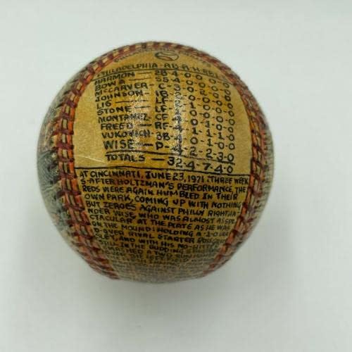 יפה מצויר ביד ג'ורג 'סוסנאק אמנות עממית בייסבול ריק חכם 1/1 חתום - אמנות MLB עם חתימה