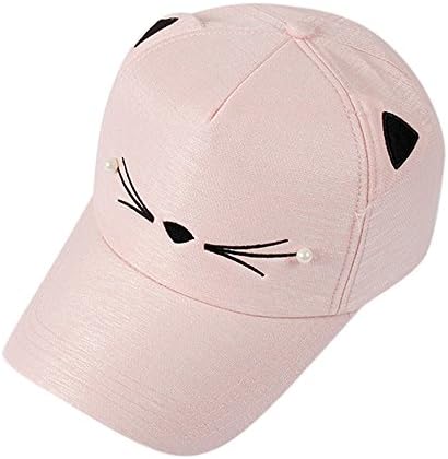 חתול חמוד אוזני תלמיד מגן אביב אופנה בייסבול פראי פרל כובע בייסבול כובעי מצחיות פוקר