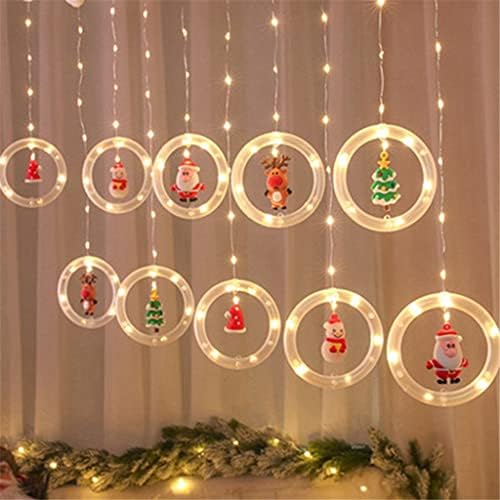 Llryn אורות מחרוזת LED לחג המולד, אורות חלון חג המולד, אורות תלויים לחג המולד עם USB, אורות מיתר וילון