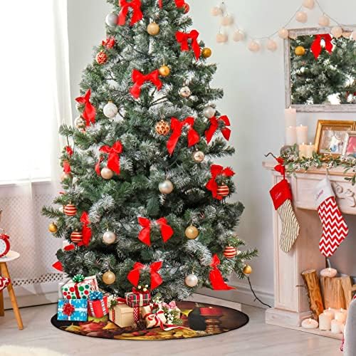 מחצלת עץ חג המולד של חומר חג המולד של חומר פוליאסטר של קיגאי, יכולה לשמש לקישוט הבית של מסיבות חג המולד,