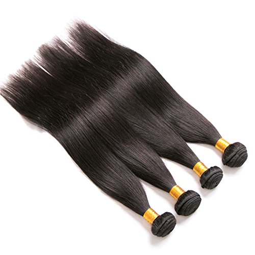 ברזילאי ישר שיער 4 חבילות 22 24 26 28 אינץ 400 גרם אריזה 9 לא מעובד ברזילאי לא מעובד שיער טבעי מארג חבילות שיער
