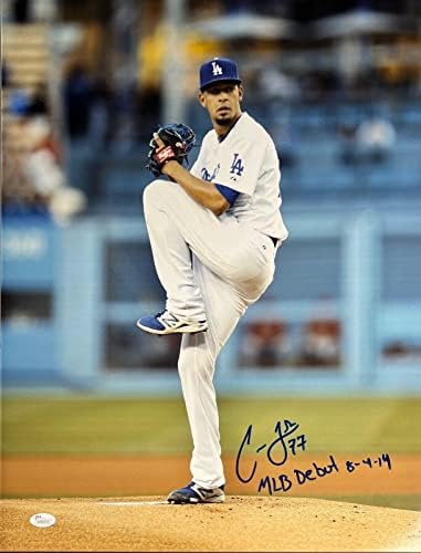 קרלוס פריאס לוס אנג'לס דודג'רס חתום על 16x20 צילום JSA W989919 - תמונות MLB עם חתימה עם חתימה