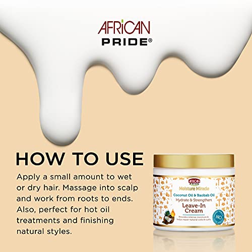 לחות גאווה אפריקאית נס טרום-שמפו ושמנת השאר-עוזר למזער את שבירת השיער ומספק לחות אינטנסיבית לסלילים ותלתלים