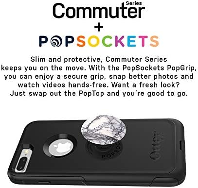 חבילת Otterbox: מארז סדרת הנוסעים לאייפון 8 פלוס ואייפון 7 פלוס - + Popsockets Popgrip -