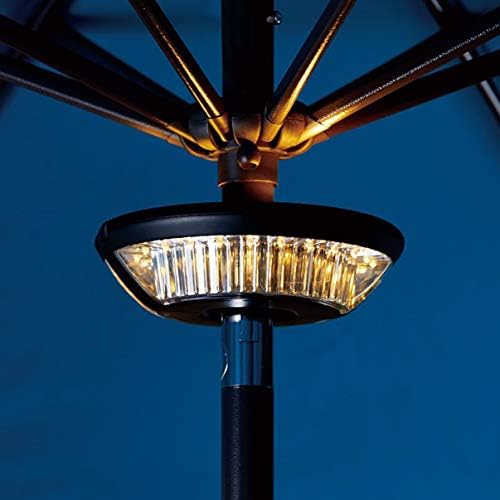 כל עיצוב הפטיו של המזל אורות מטריית סוללה סוללה המופעל על מוטת אור, תאורת LED לבנה 30 חמה, קישוטים