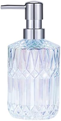 עיצוב יהלום Tisuzxcv 12 גרם מתקן סבון זכוכית לבן פרל, מתקן סבון קרם קרם למילוי חדר אמבטיה, מטבח, סבון ידיים,
