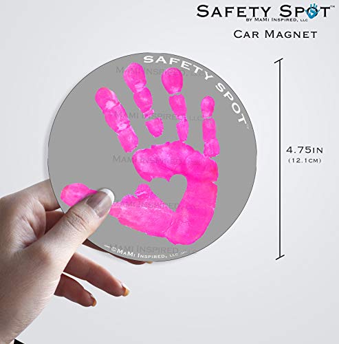 בטיחות ספוט מגנט - ילדים טביעת כף יד עבור רכב חניה הרבה בטיחות-אפור רקע