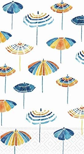 מגבות אורחים מגבות ידיים חד פעמיות לחדר אמבטיה של נושא החוף ומפיות נייר דקורטיביות, מטריות 8 ''