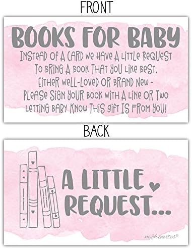 50 ורוד בצבעי מים ספרים עבור תינוק מקלחת בקשה כרטיסי-הזמנה מוסיף-ילדה תינוק מקלחת