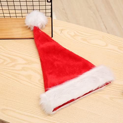 חג המולד כובע סנטה כובע יוניסקס קטיפה חידוש דקור כובע חדש שנה חגיגי חג ספקי צד