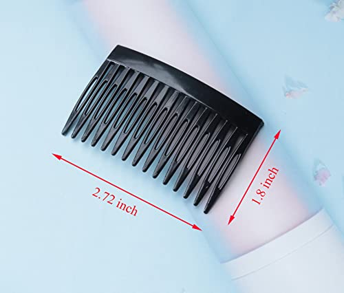 Ruwado 6 PCS שיער מסרק צד עם שיניים צבע רב גודל מעוגל פלסטיק מעוגל טוויסט טוויסט מסרק שיער אביזרי קליפ