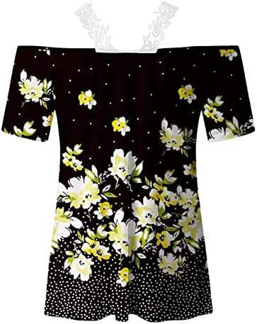 חולצות טריקו סוודר נשים אביב קיץ מודפס תחרה
