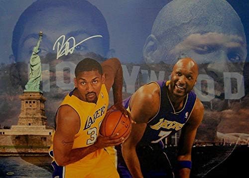 רון Artest יד חתומה על חתימה 22x32 קנבס נמתח מטא עולמי שלום אודה - חתימה על NBA Art