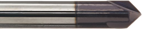 KEO 55762 קרביד מוצק יחיד קצה יחיד, מצופה טיאלן, 3 חלילים, זווית נקודת 90 מעלות, שוק עגול, קוטר שוק