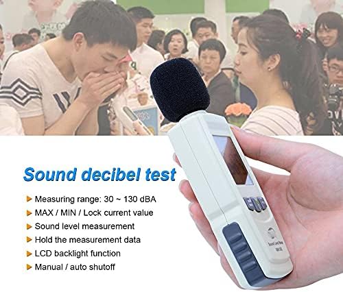 UXZDX Cujux רמת צליל דיגיטלית רמת מד בודק רעש DB מד דציבלים בדציבלים דציבלים גלאי שמע רעש מיקרופון אוטומטי