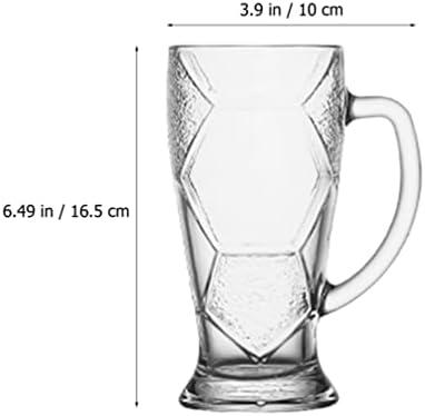 Luxshiny כוסות צלולות כוסות צלולות ספלי בירה זכוכית עם ידית 600 מל כוסות בירה גדולות כוסות כוסות