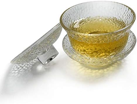 סט תה Gongfu SET 8 יחידות GAIWAN כוס תה תה ברורה בורוסיליקט גבוה טכנולוגיית פטיש כוס למשרד ביתי