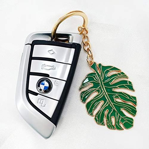 ABOOFAN 4PCS מחזיק מפתחות צמח MONSTERA שרשרת מפתח מפתח דקל מחזיק מפתח מפתח מפתח טרופי מחזיק מפתחות