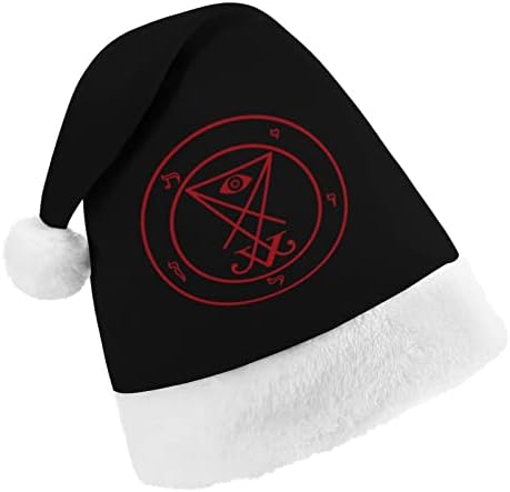 חותם של לוציפר חג המולד כובע רך קטיפה סנטה כובע מצחיק כפה עבור חג המולד לשנה חדשה חגיגי מפלגה