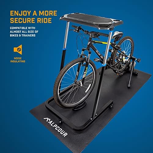 מאמן אופניים של Alpcour מחצלת-36 x78 שטיח רב תכליתי והגנה על רצפה-עמיד במים עם מרקם נגד החלקה ובידוד