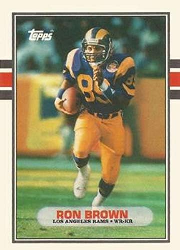 1989 Topps נסחרו 34T רון בראון LA RAMS כרטיס כדורגל