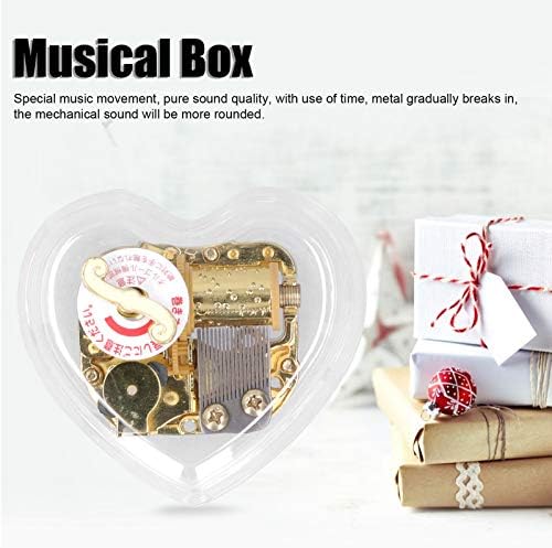 קופסת מוזיקה אקרילית קופסת מוסיקה אקרילית חמודה מיני לב בצורת כננת תיבה מוזיקלית קופסא מוזיקלית