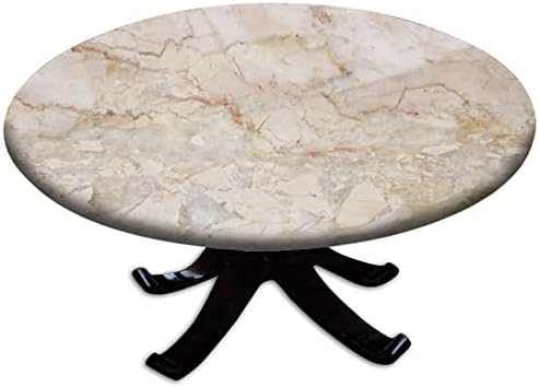 עגול שולחן שולחן מצויד עם שיש, כיסוי שולחן אטום למים למסיבות אוכל מקורה, מרקם רקע מפות בד דקורטיביות,