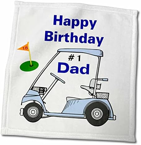 תמונת 3 של יום הולדת שמח מספר 1 אבא עם עגלת גולף - מגבות