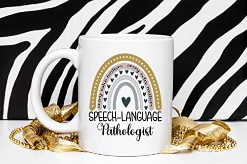כל קול ענייני דיבור מטפל מתנה קפה נסיעות כוס סלפ מתנות דיבור שפה פתולוגיה סיום קפה ספל 11 עוז