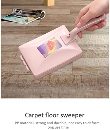 Eioflia פסולת שטיחים מברשת ספה כפול רולר ספה מטאטא כף יד מנקה אבק ורוד.