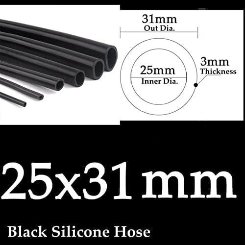 צינורות Cliuyou-Silicone 1 מ 'מזהה 10 ~ 50 ממ צינור סיליקון שחור משאבת אוויר גמישה צינור צינור גומי רך צינור גז