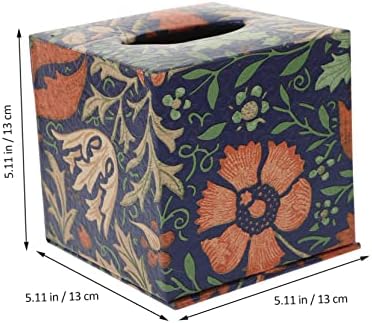 קופסת עור Luxshiny תיבת נייר עור עבודה שולחן עבודה עיצוב רקמות מרובעות קופסת רקמות מרובעת כיסוי קופסת