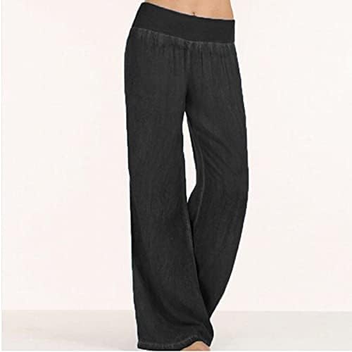 חימום מכנסיים מותניים פלוס אופנה בגודל רגל רחבה מכנסיים מכנסיים אלסטיים מכנסיים מכנסיים מכנסיים