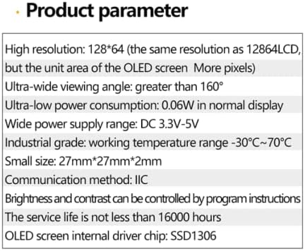 Songhe 0.96 אינץ '12864 128x64 OLED LCD LCD לוח מודול I2C IIC SSD1306 נהג 4 סיכות עבור Arduino Raspberry Pi