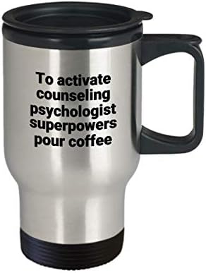 ייעוץ פסיכולוג ספל נסיעות מצחיק סרקסטי נירוסטה חידוש מעצמת קפה קפה רעיון מתנה