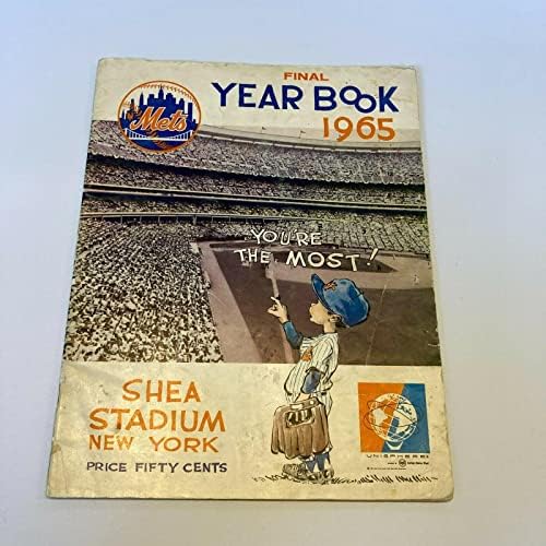 1965 New York Mets Multi חתום שנתונים וינטג ' - מגזיני MLB עם חתימה