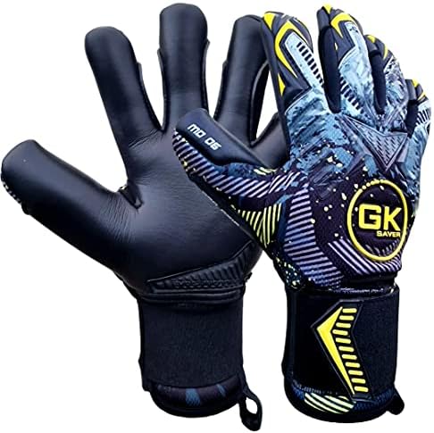 כפפות שוער כדורגל של GK Saver כפפות צניעות MD06 YB ARGO מקצועית כפפות שוער שליליות בגודל 6 עד 11 עם אצבעות נשלפות.