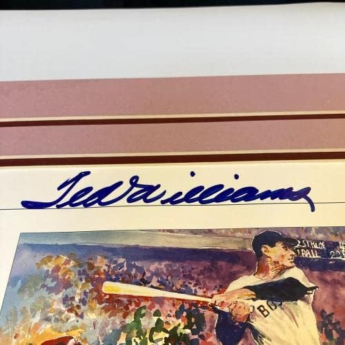 מיקי מנטל טד וויליאמס החתום על לירוי ניימן טריפל קראון צילום ליטו JSA - חתימה MLB Art