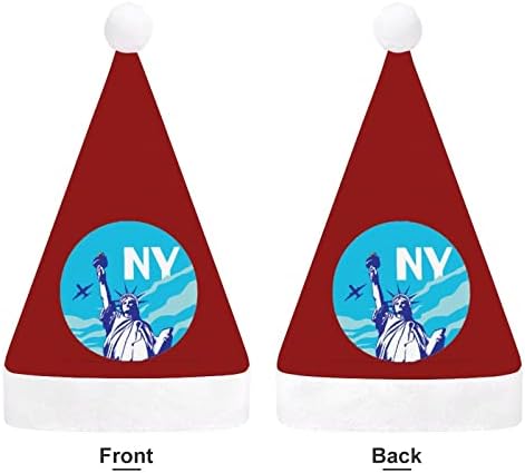 ניו יורק חג המולד כובע סנטה כובע עבור יוניסקס מבוגרים נוחות קלאסי חג המולד כובע עבור מסיבת חג