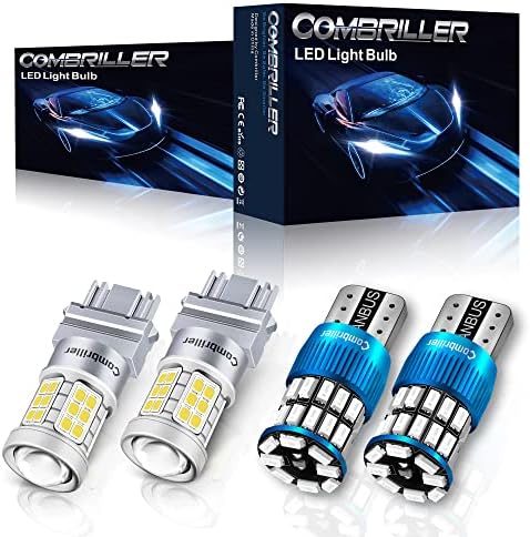 Combriller 3157 נורת LED עם החלפת מקרן לאורות הפוך LED פונה איתות זנב בלם תאורה חניה 194 נורת LED שגיאה כחולה בחינם